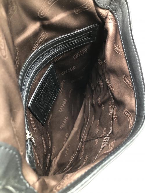 COACH（コーチ）COACH (コーチ) フラップショルダーバッグ　OLD COACH ブラックの古着・服飾アイテム