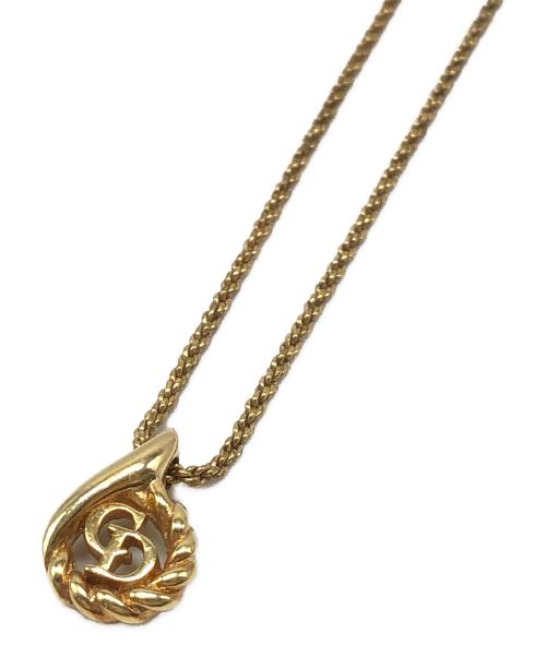 Christian Dior（クリスチャン ディオール）Christian Dior (クリスチャン ディオール) CDロゴマークネックレス ゴールドの古着・服飾アイテム