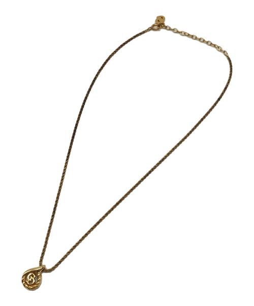 Christian Dior（クリスチャン ディオール）Christian Dior (クリスチャン ディオール) CDロゴマークネックレス ゴールドの古着・服飾アイテム