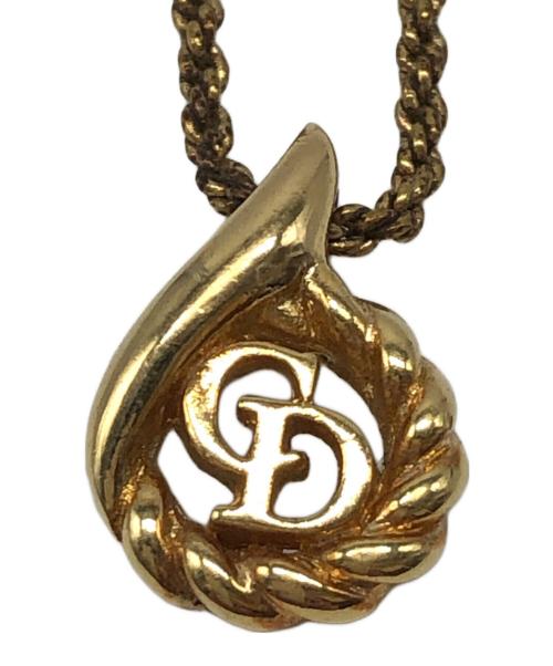 Christian Dior（クリスチャン ディオール）Christian Dior (クリスチャン ディオール) CDロゴマークネックレス ゴールドの古着・服飾アイテム