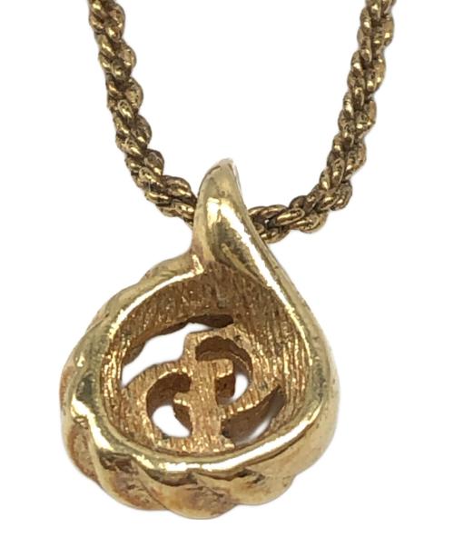 Christian Dior（クリスチャン ディオール）Christian Dior (クリスチャン ディオール) CDロゴマークネックレス ゴールドの古着・服飾アイテム