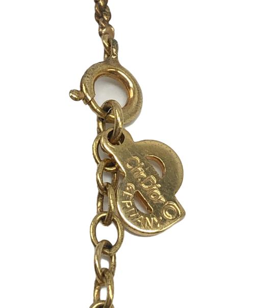 Christian Dior（クリスチャン ディオール）Christian Dior (クリスチャン ディオール) CDロゴマークネックレス ゴールドの古着・服飾アイテム