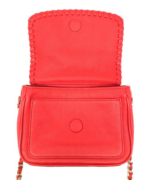 TORY BURCH（トリーバーチ）TORY BURCH (トリーバーチ) チェーンショルダーバッグ レッドの古着・服飾アイテム