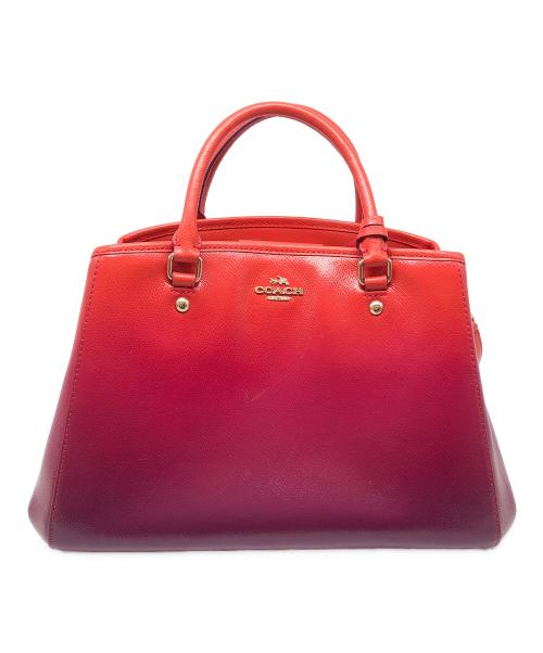 COACH（コーチ）COACH (コーチ) 2WAYバッグ レッド×パープルの古着・服飾アイテム