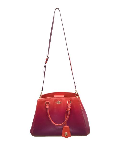 COACH（コーチ）COACH (コーチ) 2WAYバッグ レッド×パープルの古着・服飾アイテム