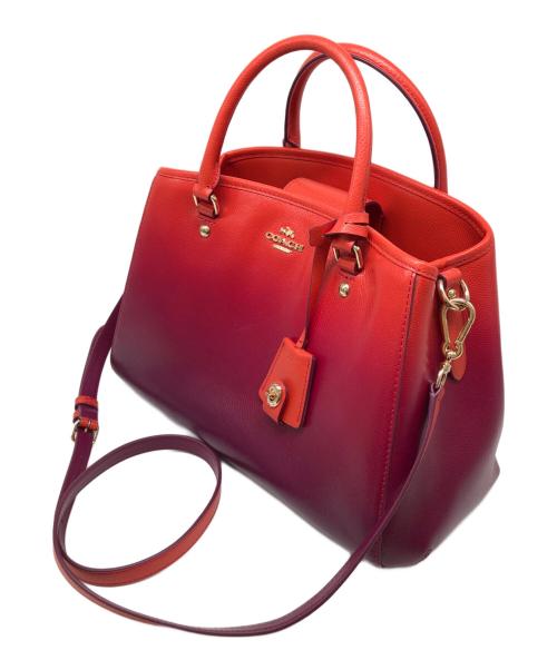 COACH（コーチ）COACH (コーチ) 2WAYバッグ レッド×パープルの古着・服飾アイテム