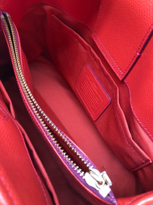 COACH（コーチ）COACH (コーチ) 2WAYバッグ レッド×パープルの古着・服飾アイテム