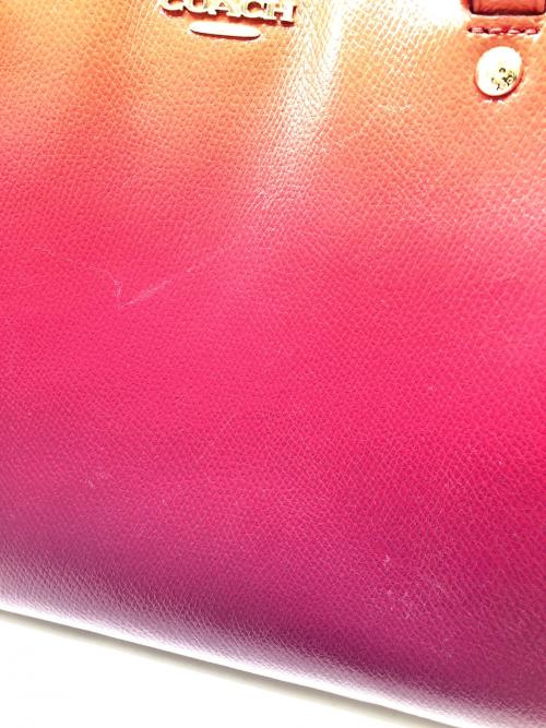 COACH（コーチ）COACH (コーチ) 2WAYバッグ レッド×パープルの古着・服飾アイテム