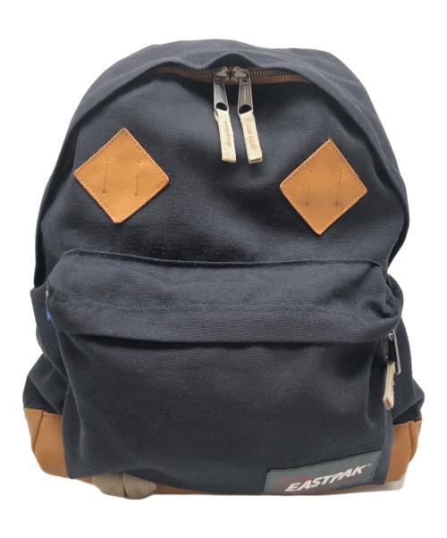 EASTPAK（イーストパック）EASTPAK (イーストパック) バックパック　USA製　古着 ブラック×ブラウンの古着・服飾アイテム