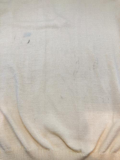 CHEMISE LACOSTE（シュミーズ ラコステ）CHEMISE LACOSTE (シュミーズ ラコステ) 70sVネックニット 70s後期 古着 イエロー サイズ:XXLの古着・服飾アイテム