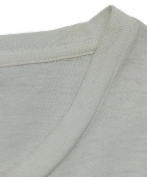 Hysteric Glamour（ヒステリックグラマー）Hysteric Glamour (ヒステリックグラマー) ボーダースリーブプリントTシャツ ホワイト×ブラック サイズ:Mの古着・服飾アイテム