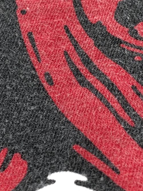 Hysteric Glamour（ヒステリックグラマー）Hysteric Glamour (ヒステリックグラマー) ボーダースリーブプリントTシャツ ホワイト×ブラック サイズ:Mの古着・服飾アイテム