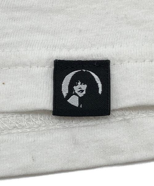 Hysteric Glamour（ヒステリックグラマー）Hysteric Glamour (ヒステリックグラマー) ボーダースリーブプリントTシャツ ホワイト×ブラック サイズ:Mの古着・服飾アイテム