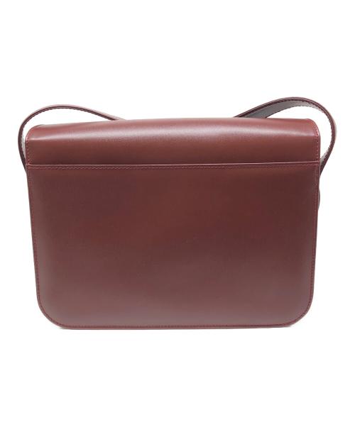 Cartier（カルティエ）Cartier (カルティエ) ターンロックショルダーバッグ　マストライン ワインレッドの古着・服飾アイテム