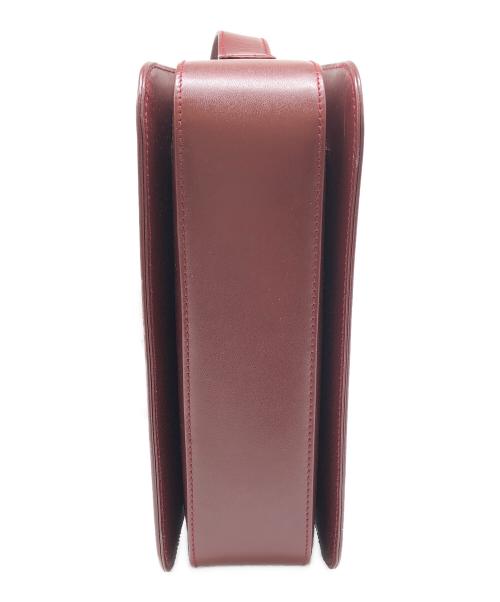Cartier（カルティエ）Cartier (カルティエ) ターンロックショルダーバッグ　マストライン ワインレッドの古着・服飾アイテム
