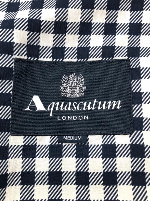 Aquascutum（アクアスキュータム）Aquascutum (アクアスキュータム) ステンカラーコート ネイビー サイズ:Mの古着・服飾アイテム