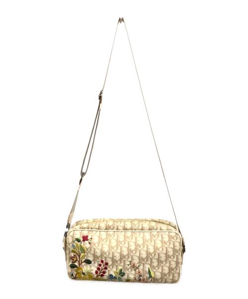Christian Dior（クリスチャン ディオール）Christian Dior (クリスチャン ディオール) 刺繍ショルダーバッグ  トロッター ベージュの古着・服飾アイテム