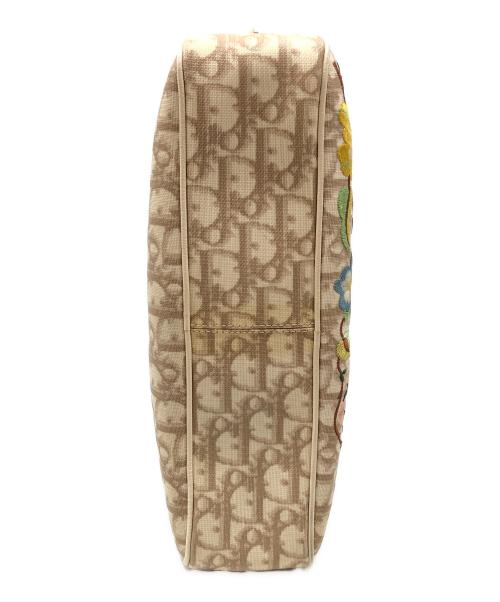 Christian Dior（クリスチャン ディオール）Christian Dior (クリスチャン ディオール) 刺繍ショルダーバッグ  トロッター ベージュの古着・服飾アイテム