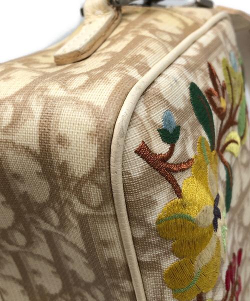 Christian Dior（クリスチャン ディオール）Christian Dior (クリスチャン ディオール) 刺繍ショルダーバッグ  トロッター ベージュの古着・服飾アイテム