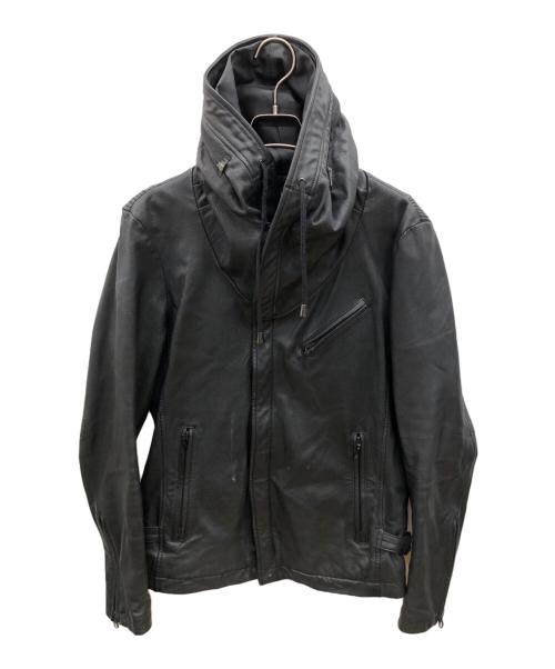 KATHARINE HAMNETT（キャサリンハムネット）KATHARINE HAMNETT (キャサリンハムネット) レザージャケット ブラック サイズ:Lの古着・服飾アイテム