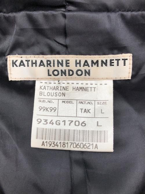 KATHARINE HAMNETT（キャサリンハムネット）KATHARINE HAMNETT (キャサリンハムネット) レザージャケット ブラック サイズ:Lの古着・服飾アイテム