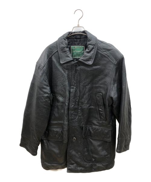 Vallemosso（ヴァッレモッソ）VALLEMOSSO (ヴァッレモッソ) ラムレザージャケット ブラック サイズ:Lの古着・服飾アイテム