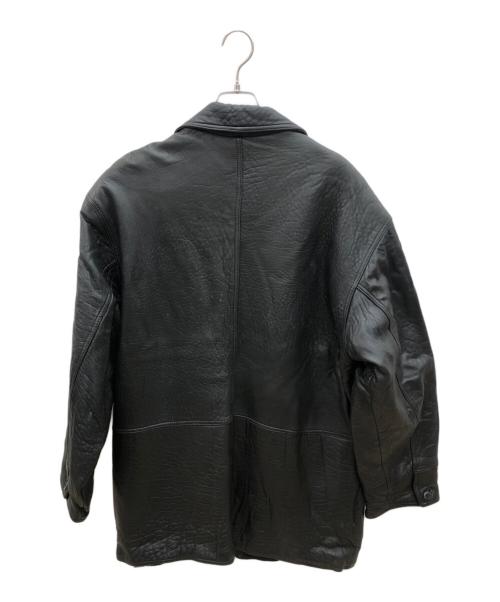 Vallemosso（ヴァッレモッソ）VALLEMOSSO (ヴァッレモッソ) ラムレザージャケット ブラック サイズ:Lの古着・服飾アイテム