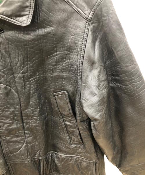 Vallemosso（ヴァッレモッソ）VALLEMOSSO (ヴァッレモッソ) ラムレザージャケット ブラック サイズ:Lの古着・服飾アイテム