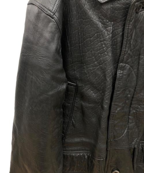 Vallemosso（ヴァッレモッソ）VALLEMOSSO (ヴァッレモッソ) ラムレザージャケット ブラック サイズ:Lの古着・服飾アイテム