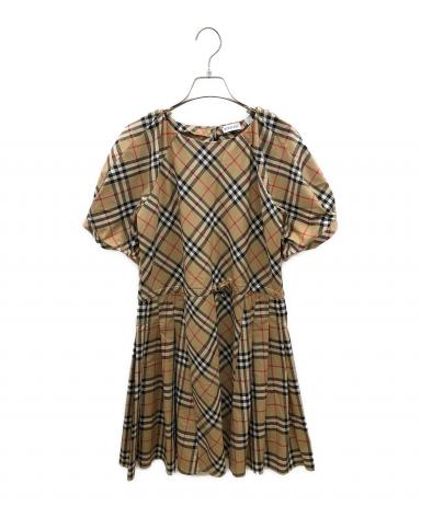 【3/1変更点有り】BURBERRY チェック柄 半袖ワンピース 2Y 中古・古着通販】BURBERRY (バーバリー) 半袖ワンピース ブラウン