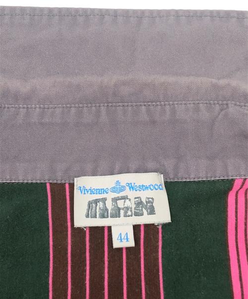 Vivienne Westwood man（ヴィヴィアン ウェストウッド マン）Vivienne Westwood man (ヴィヴィアン ウェストウッド マン) ポロシャツ グリーン×レッド×グレー サイズ:44の古着・服飾アイテム