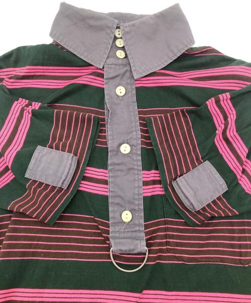 Vivienne Westwood man（ヴィヴィアン ウェストウッド マン）Vivienne Westwood man (ヴィヴィアン ウェストウッド マン) ポロシャツ グリーン×レッド×グレー サイズ:44の古着・服飾アイテム