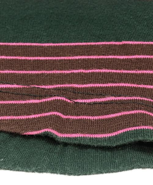 Vivienne Westwood man（ヴィヴィアン ウェストウッド マン）Vivienne Westwood man (ヴィヴィアン ウェストウッド マン) ポロシャツ グリーン×レッド×グレー サイズ:44の古着・服飾アイテム