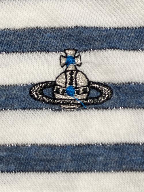 Vivienne Westwood man（ヴィヴィアン ウェストウッド マン）Vivienne Westwood man (ヴィヴィアン ウェストウッド マン) 半袖ボーダーシャツ 16SS Y2K ホワイト×ネイビー サイズ:50の古着・服飾アイテム