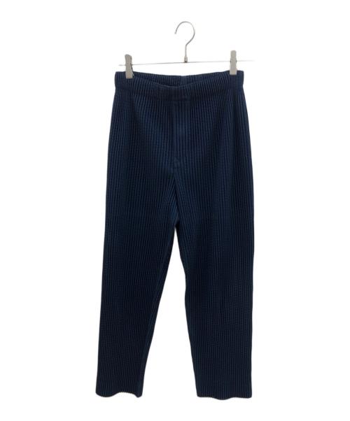 HOMME PLISSE ISSEY MIYAKE（オム プリッセ イッセイ ミヤケ）HOMME PLISSE ISSEY MIYAKE (オム プリッセ イッセイ ミヤケ) COLORFUL MESH PANTS ネイビー サイズ:1の古着・服飾アイテム