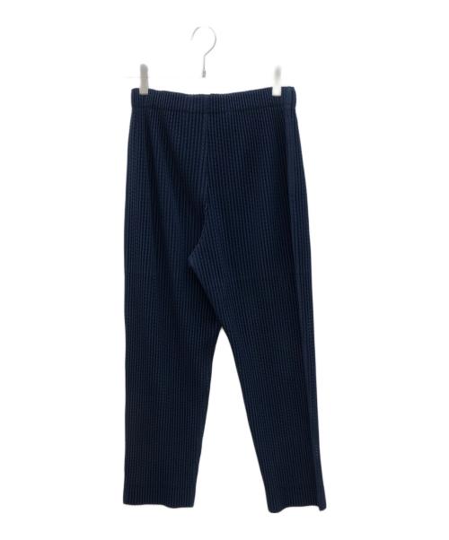 HOMME PLISSE ISSEY MIYAKE（オム プリッセ イッセイ ミヤケ）HOMME PLISSE ISSEY MIYAKE (オム プリッセ イッセイ ミヤケ) COLORFUL MESH PANTS ネイビー サイズ:1の古着・服飾アイテム