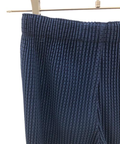 HOMME PLISSE ISSEY MIYAKE（オム プリッセ イッセイ ミヤケ）HOMME PLISSE ISSEY MIYAKE (オム プリッセ イッセイ ミヤケ) COLORFUL MESH PANTS ネイビー サイズ:1の古着・服飾アイテム