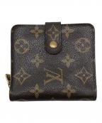 LOUIS VUITTONルイ ヴィトン）の古着「2つ折り財布　モノグラム　コンパクトジップ」｜ブラウン