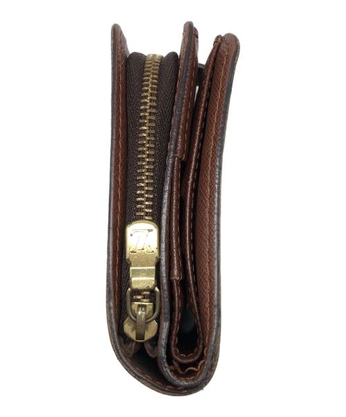 LOUIS VUITTON（ルイ ヴィトン）LOUIS VUITTON (ルイ ヴィトン) 2つ折り財布　モノグラム　コンパクトジップ ブラウンの古着・服飾アイテム