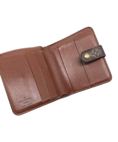 LOUIS VUITTON（ルイ ヴィトン）LOUIS VUITTON (ルイ ヴィトン) 2つ折り財布　モノグラム　コンパクトジップ ブラウンの古着・服飾アイテム