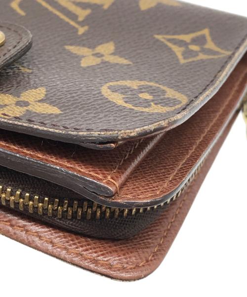 LOUIS VUITTON（ルイ ヴィトン）LOUIS VUITTON (ルイ ヴィトン) 2つ折り財布　モノグラム　コンパクトジップ ブラウンの古着・服飾アイテム
