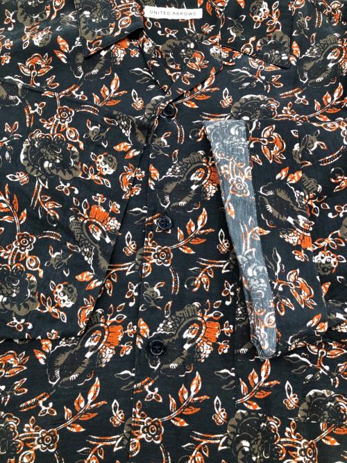 UNITED ARROWS（ユナイテッドアローズ）UNITED ARROWS (ユナイテッドアローズ) 半袖シャツ ブラック×ブラウン サイズ:Sの古着・服飾アイテム