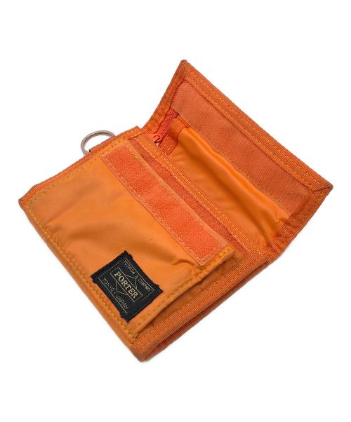 PORTER（ポーター）PORTER (ポーター) 3つ折り財布 オレンジの古着・服飾アイテム