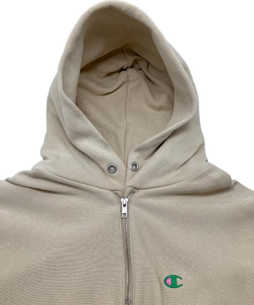 Champion REVERSE WEAVE（チャンピオン リバース ウィーブ）Champion REVERSE WEAVE (チャンピオン リバース ウィーブ) プルオーバーパーカー ベージュ サイズ:Lの古着・服飾アイテム