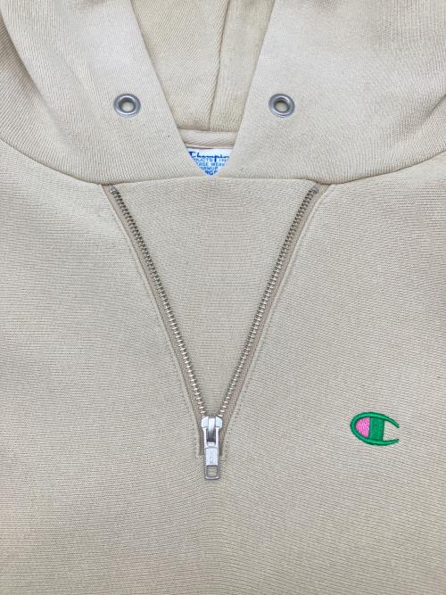 Champion REVERSE WEAVE（チャンピオン リバース ウィーブ）Champion REVERSE WEAVE (チャンピオン リバース ウィーブ) プルオーバーパーカー ベージュ サイズ:Lの古着・服飾アイテム