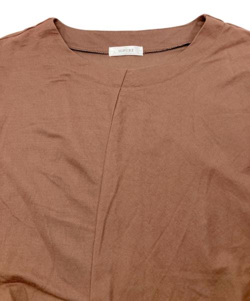SU*PU*RE（スプル）SU*PU*RE (スプル) ワンピース ブラウン サイズ:XLの古着・服飾アイテム