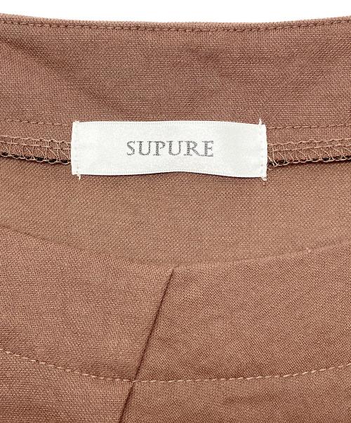 SU*PU*RE（スプル）SU*PU*RE (スプル) ワンピース ブラウン サイズ:XLの古着・服飾アイテム