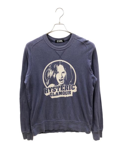 Hysteric Glamour（ヒステリックグラマー）Hysteric Glamour (ヒステリックグラマー) ラグランスウェット ネイビー サイズ:Lの古着・服飾アイテム