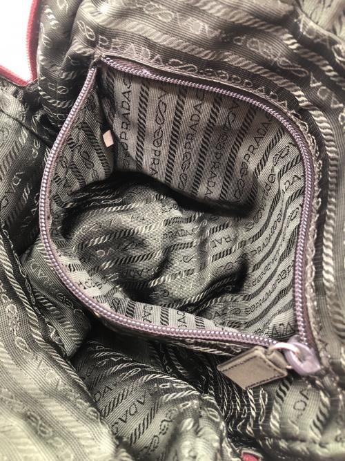 PRADA（プラダ）PRADA (プラダ) ナイロンハンドバッグ レッドの古着・服飾アイテム