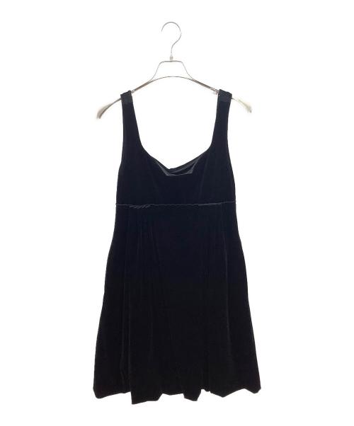 VELOUR NOIR by FOXEY NEWYORK（ベロア ノワール by フォクシー ニューヨーク）VELOUR NOIR by FOXEY NEWYORK (ベロア ノワール by フォクシー ニューヨーク) ベロアワンピース ブラック サイズ:42の古着・服飾アイテム